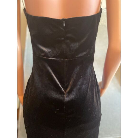 Vintage Next Up long black gown, size 13/14, high slit, glamorous, elegant - Picture 3 of 15